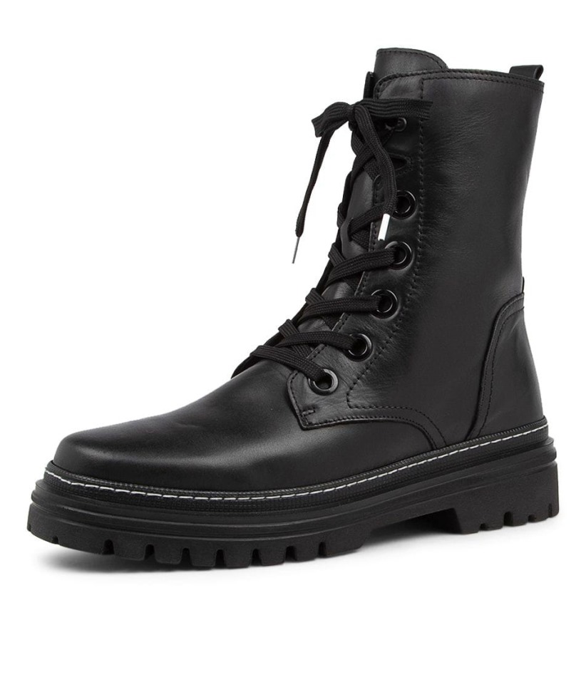 Gabour | Bottines Exclusives En Cuir Hund Schwarz